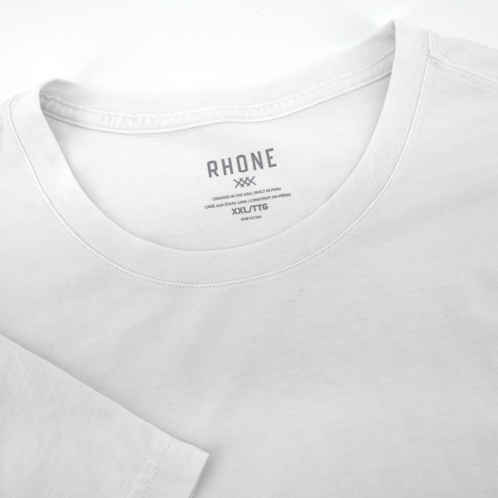 RHONE Mens White Short Sleeve Crew Neck T Shirt XXL